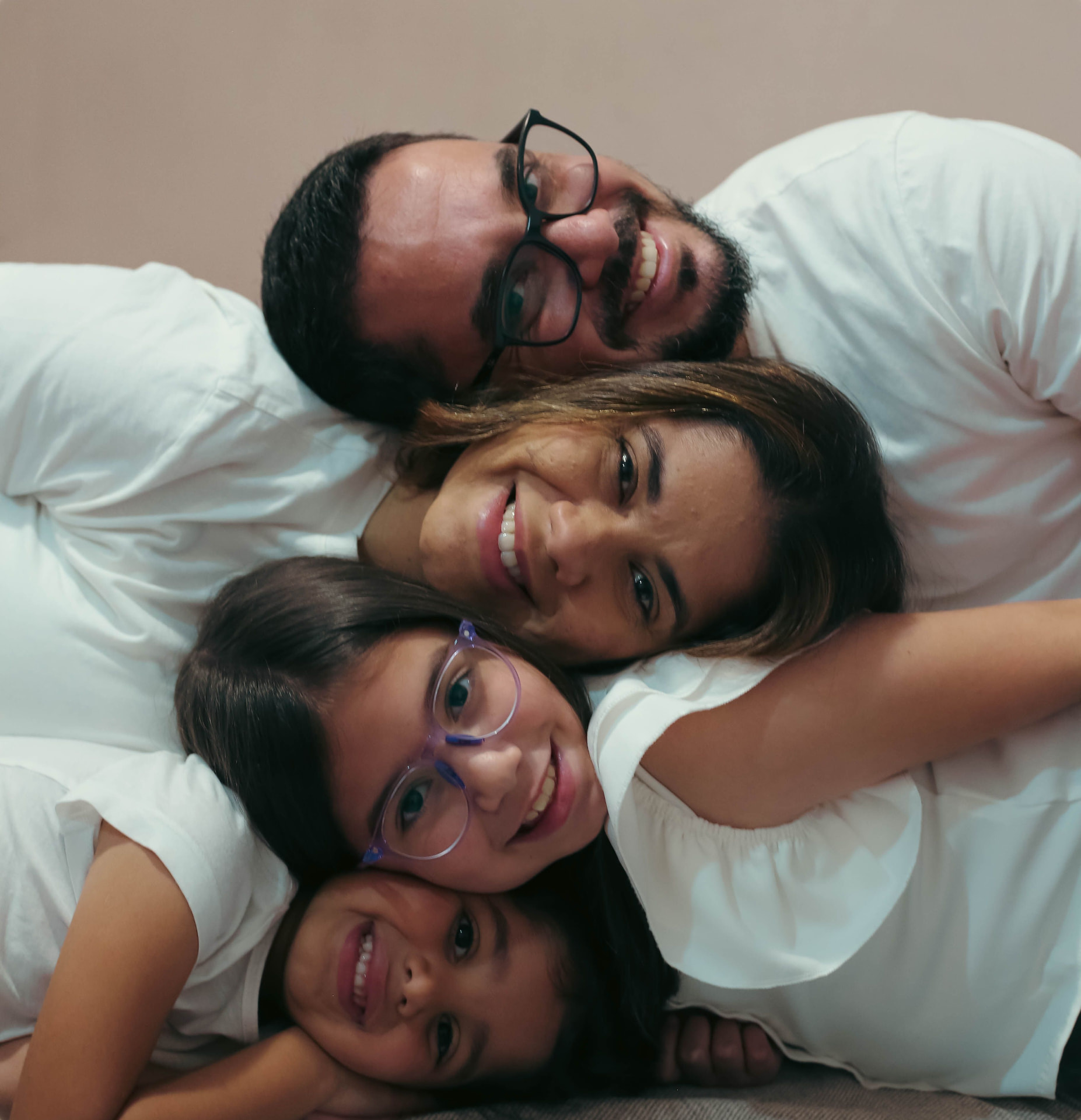 A smiling family visiting Endeavour Smiles Group together
